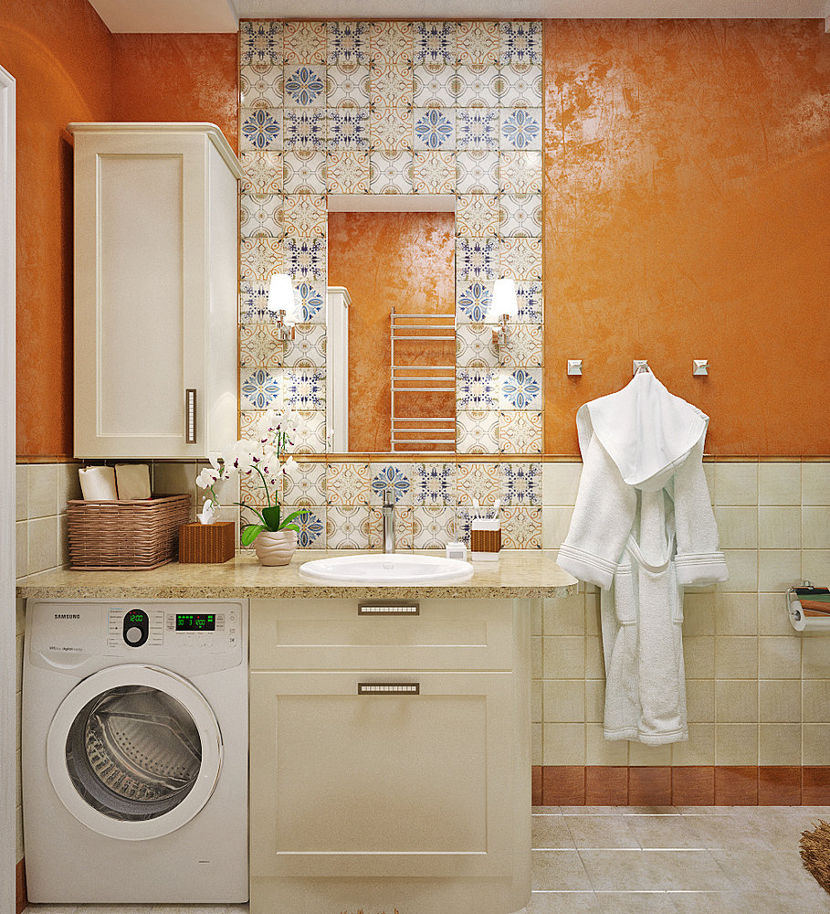 Фото из портфолио Пэтч ворк в интерьере ванной комнаты – фотографии дизайна интерьеров на INMYROOM Фото из портфолио Пэтч ворк в интерьере ванной комнаты – фотографии дизайна интерьеров на INMYROOM