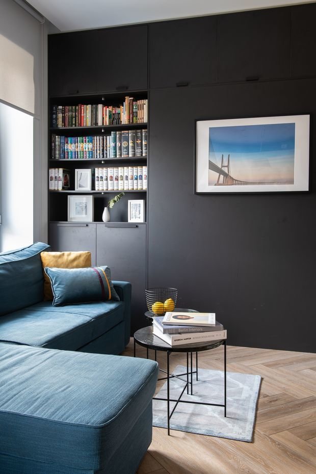 Фотография: Гостиная в стиле Минимализм, Современный, Квартира, Проект дня, Москва, Buro Brainstorm, 3 комнаты, 60-90 метров – фото на INMYROOM