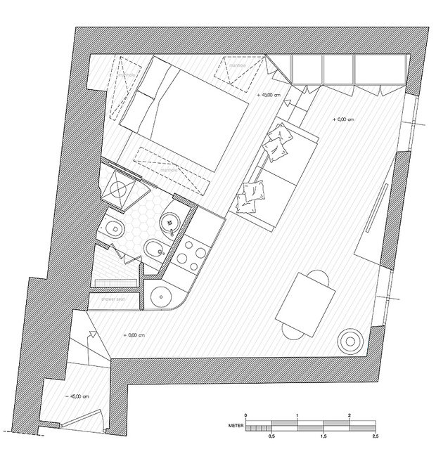 Фотография: Планировки в стиле , Малогабаритная квартира, Квартира, Италия, Дома и квартиры – фото на INMYROOM