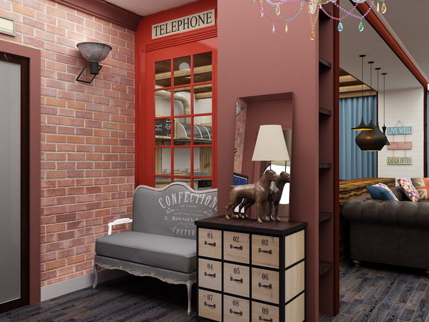 Фото из портфолио Квартира «Ироничный Лондон» в стиле фьюжн – фотографии дизайна интерьеров на INMYROOM