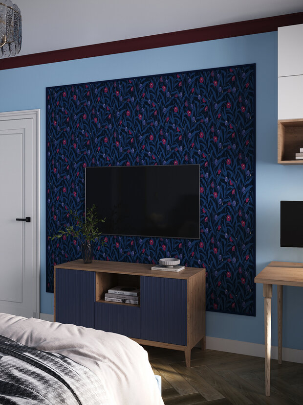 Фотография: Спальня в стиле Современный, Эклектика, Квартира, Проект дня, Москва, Ирина Собыленская, П-44, Панельный дом, 2 комнаты, 40-60 метров, Винтажный – фото на INMYROOM