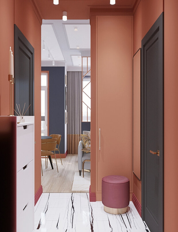 Фотография: Прихожая в стиле Современный, Квартира, Студия, Проект недели, Москва, до 40 метров, АРИНА ТРОИЛОВА – фото на INMYROOM