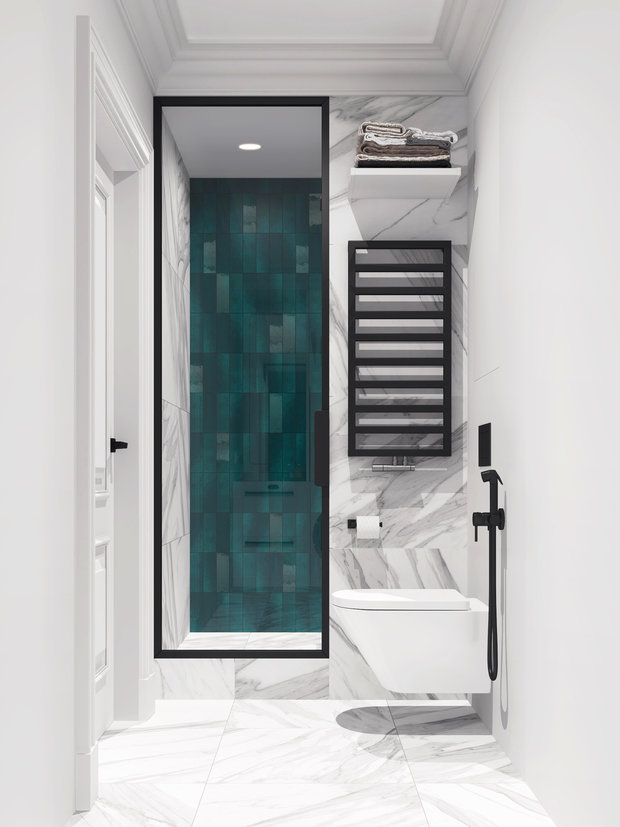 Фотография: Ванная в стиле Скандинавский, Современный, Минимализм, Квартира, Проект недели, Санкт-Петербург, Кирпичный дом, 3 комнаты, 40-60 метров, Bobo.space – фото на INMYROOM