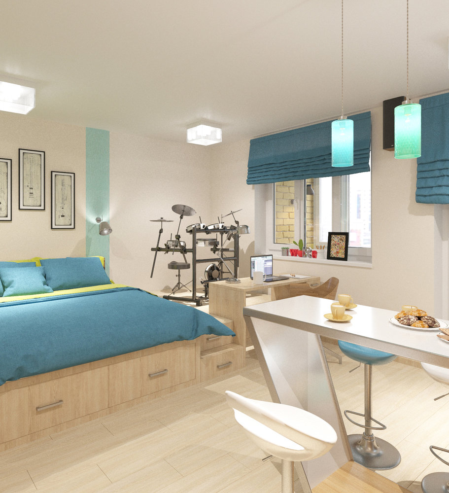 Фото из портфолио Студия 35 кв.м. в Череповце – фотографии дизайна интерьеров на INMYROOM Фото из портфолио Студия 35 кв.м. в Череповце – фотографии дизайна интерьеров на INMYROOM