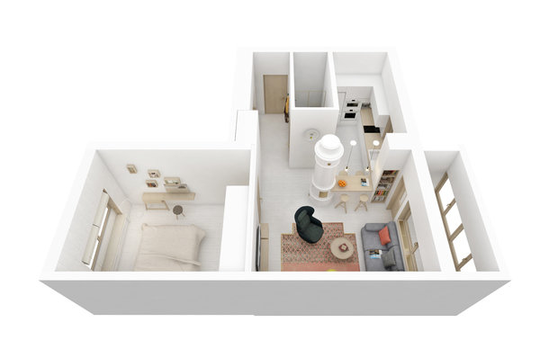 Фото из портфолио Квартира в скандинавском стиле – фотографии дизайна интерьеров на INMYROOM