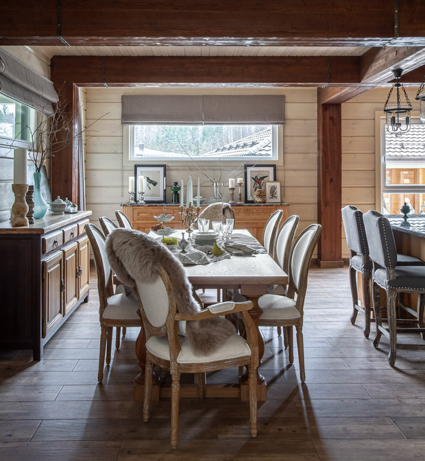 Фотография: Кухня и столовая в стиле Прованс и Кантри, Дом, Проект недели, Дом и дача, Ленинградская область, 4 и больше, Более 90 метров, Олеся Тищенко – фото на INMYROOM