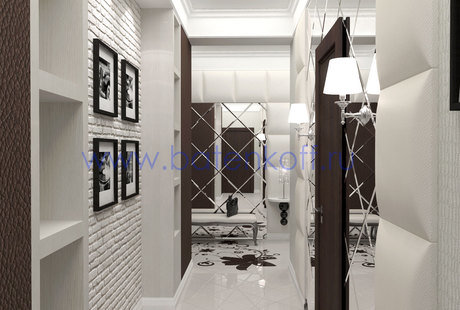 Дизайн прихожей в квартире в ЖК Кольцо Екатерины 