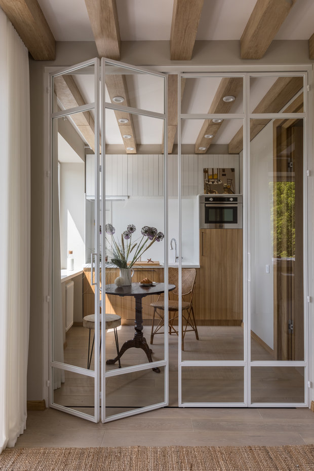 Фотография: Кухня и столовая в стиле Эко, Современный, Малогабаритная квартира, Квартира, Студия, Проект дня, Москва, Кирпичный дом, до 40 метров, Анастасия Рыкова, S-Style – фото на INMYROOM