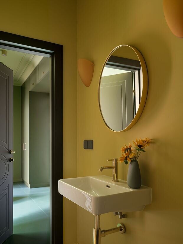 Фотография: Ванная в стиле Современный, Квартира, Проект дня, Москва, Монолитный дом, 3 комнаты, 60-90 метров, фото интерьера, дизайн интерьера фото, ЖК «Событие», Анастасии Василица – фото на INMYROOM