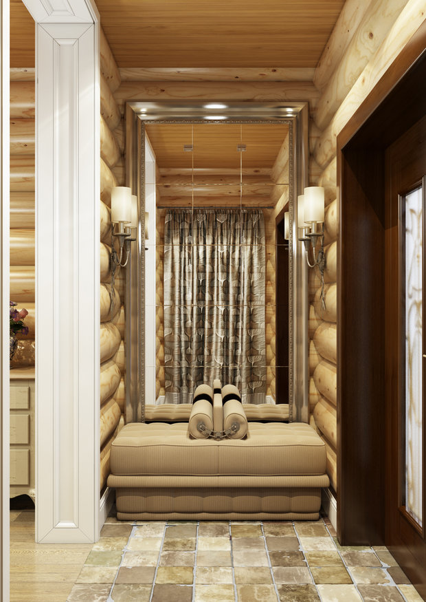 Фотография: Прихожая в стиле Прованс и Кантри, Современный, Дом, Проект недели, Московская область, Юлия Веселова, дом из сруба – фото на INMYROOM