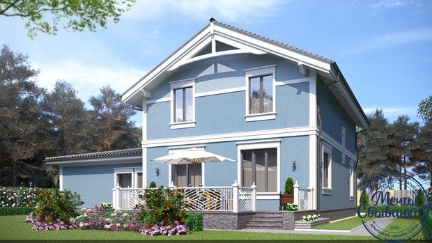 Фото из портфолио Двухэтажный коттедж с террасой – фотографии дизайна интерьеров на INMYROOM