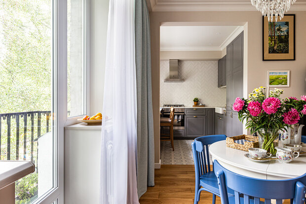 Фотография: Кухня и столовая в стиле Прованс и Кантри, Современный, Квартира, Проект недели, Санкт-Петербург, Хрущевка, 2 комнаты, 40-60 метров, Лана Александрова – фото на INMYROOM