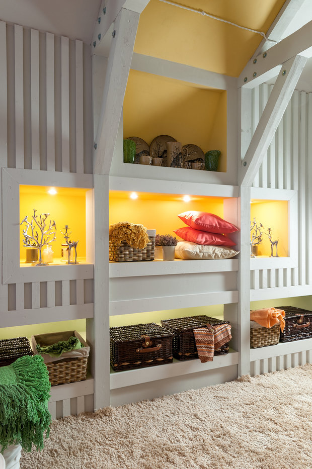 Фотография: Декор в стиле Прованс и Кантри, Современный, Гостиная, Интерьер комнат, Мансарда – фото на INMYROOM