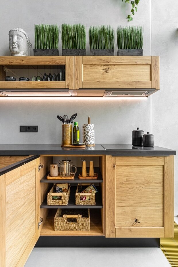 Фотография: Кухня и столовая в стиле Современный, Эко, Квартира, Проект недели, Москва, 2 комнаты, 40-60 метров, Studio36, Ольга Исаева – фото на INMYROOM