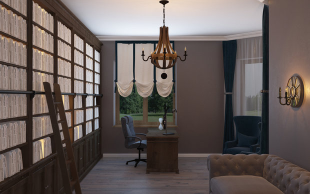 Фото из портфолио Дизайн проект коттеджа в Михайловке – фотографии дизайна интерьеров на INMYROOM