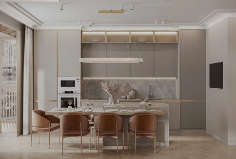 Дизайн-проект квартиры в ЖК «RiverSky (РиверСкай)» в современном стиле