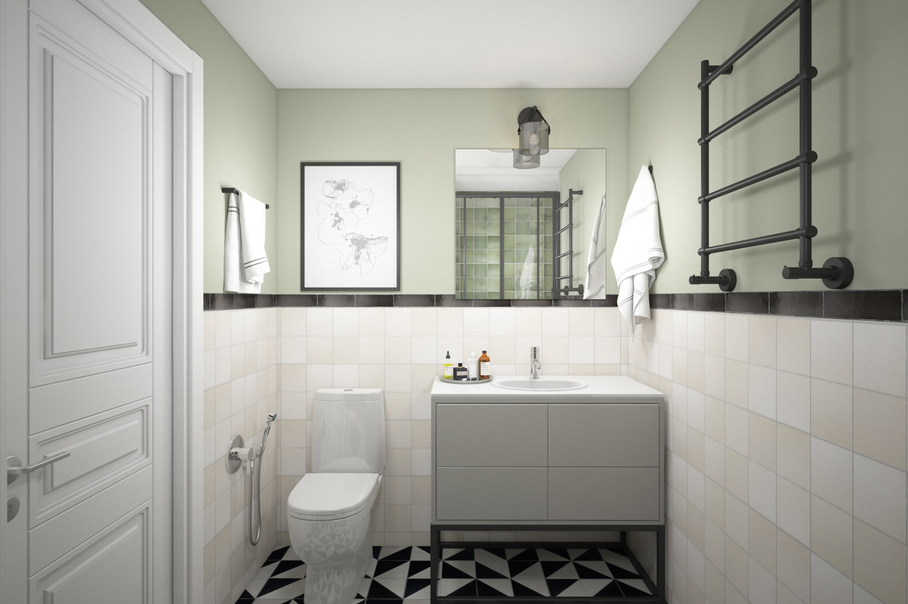 Фотография: Ванная в стиле Скандинавский, Детская, Лофт, Квартира, Проект недели, Москва – фото на INMYROOM