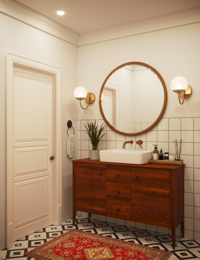 Фото из портфолио Ванная в ретро-стиле – фотографии дизайна интерьеров на INMYROOM Фото из портфолио Ванная в ретро-стиле – фотографии дизайна интерьеров на INMYROOM