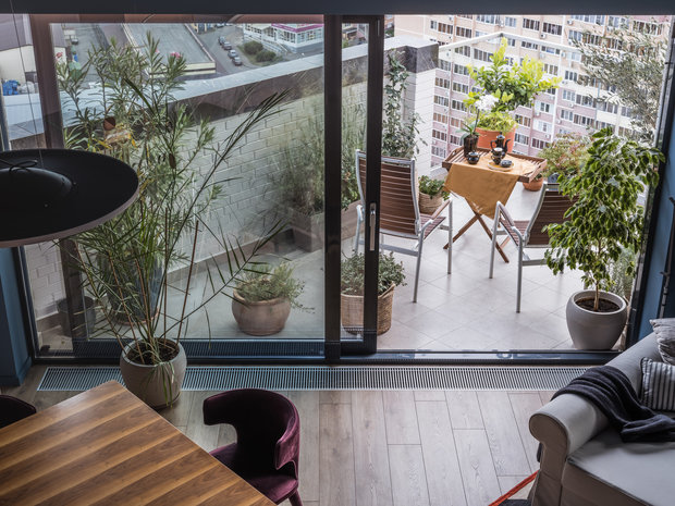 Фотография: Терраса в стиле Эклектика, Квартира, Проект недели, Краснодар, 3 комнаты, Более 90 метров, Aldo&Aldo, Ярослав Алдошин, Елена Алдошина – фото на INMYROOM