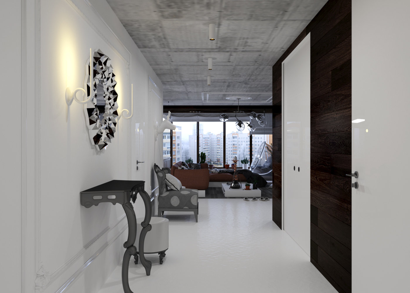 Фото из портфолио Минималистичная квартира с элементами лофта – фотографии дизайна интерьеров на INMYROOM Фото из портфолио Минималистичная квартира с элементами лофта – фотографии дизайна интерьеров на INMYROOM