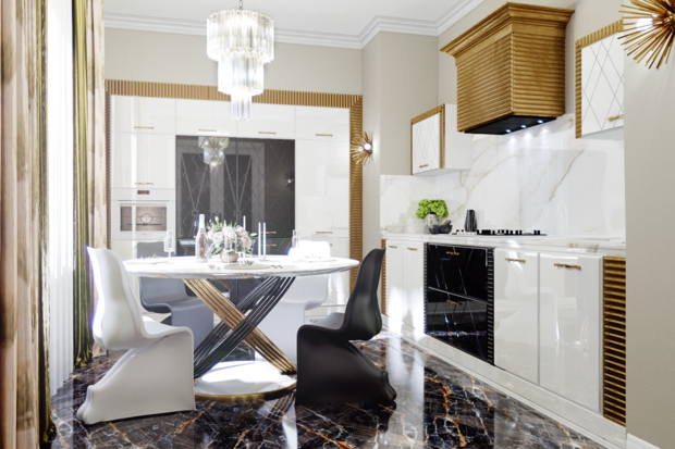 Фото из портфолио Черно-белое кино – фотографии дизайна интерьеров на INMYROOM