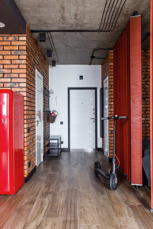 Фотография: Прихожая в стиле Лофт, Современный, Квартира, Студия, Проект недели, Краснодар, Монолитный дом, до 40 метров, 40-60 метров, Андрей Попов – фото на INMYROOM