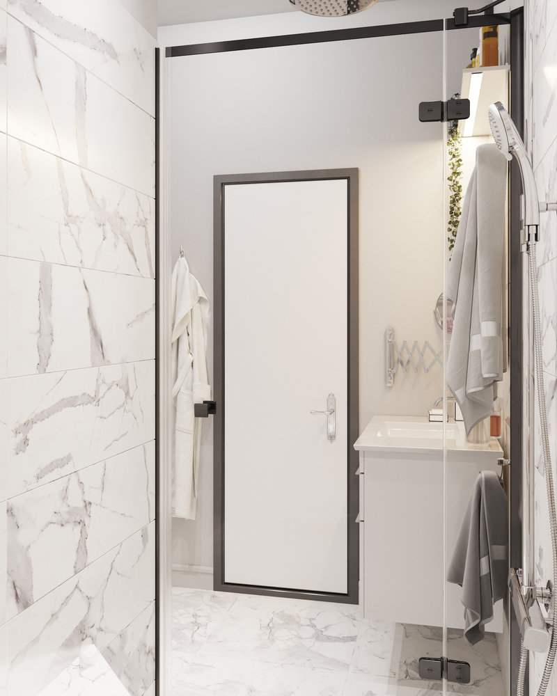 Фотография: Ванная в стиле Современный, Квартира, Проект недели, Даша Ухлинова, Зеленоград, ГМС-1, 2 комнаты, 40-60 метров – фото на INMYROOM Фотография: Ванная в стиле Современный, Квартира, Проект недели, Даша Ухлинова, Зеленоград, ГМС-1, 2 комнаты, 40-60 метров – фото на INMYROOM