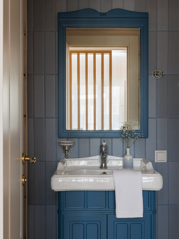 Фотография: Ванная в стиле Прованс и Кантри, Современный, Дом, Проект дня, Санкт-Петербург, Дом и дача, 4 и больше, Более 90 метров, минимализм с элементами скандинавского и нежных пастельных оттенков, Елена Куртина – фото на INMYROOM