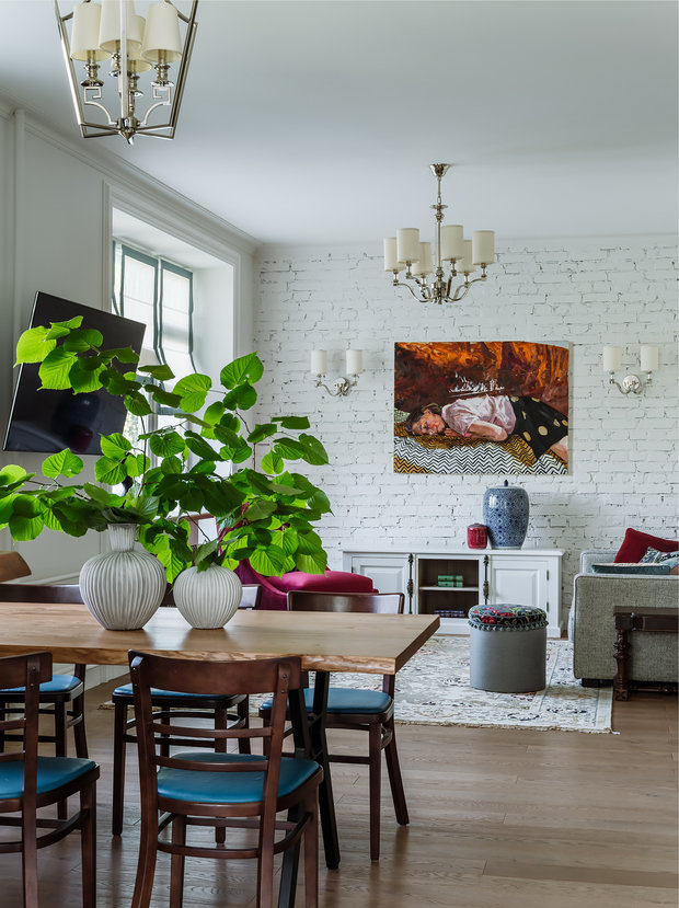 Фотография: Гостиная в стиле Современный, Квартира, Проект недели, Москва, 4 и больше, Более 90 метров, Анастасия Краснова – фото на INMYROOM