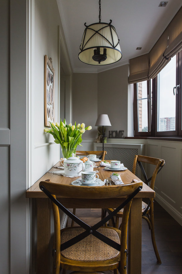 Фотография: Кухня и столовая в стиле Прованс и Кантри, Современный, Эклектика, Квартира, Проект недели, Москва, Юрий Гришко, Монолитный дом, 4 и больше, Более 90 метров, INMYROOM_ВИДЕО, INMYROOM TV, Юлия Баршевская – фото на INMYROOM