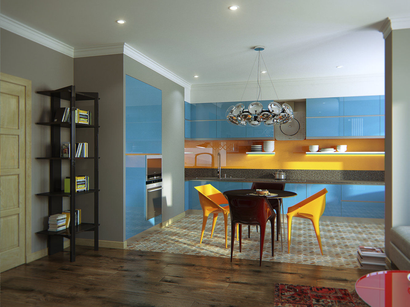 Фото из портфолио Яркие краски для городской квартиры. Город Пермь. – фотографии дизайна интерьеров на INMYROOM Фото из портфолио Яркие краски для городской квартиры. Город Пермь. – фотографии дизайна интерьеров на INMYROOM