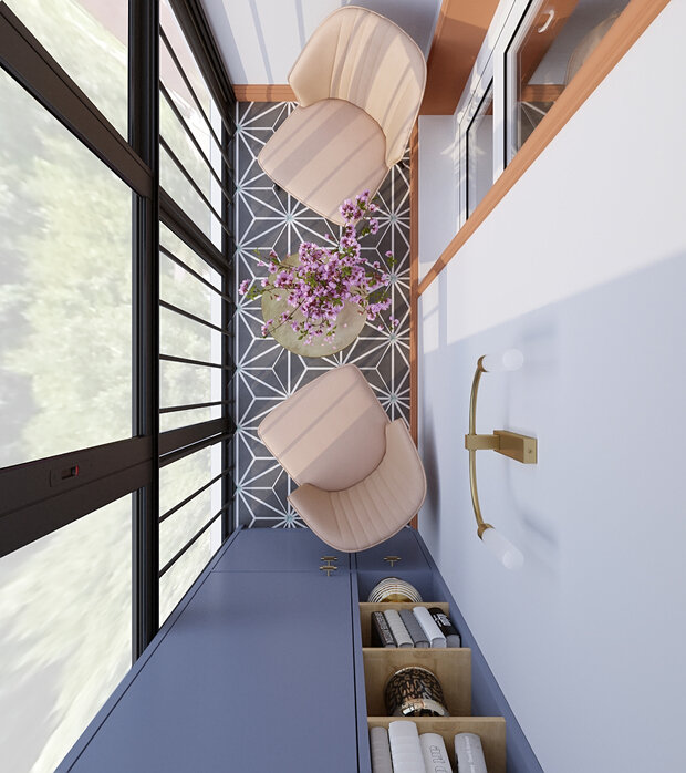 Фотография: Балкон в стиле Современный, Квартира, Студия, Проект недели, Москва, до 40 метров, АРИНА ТРОИЛОВА – фото на INMYROOM