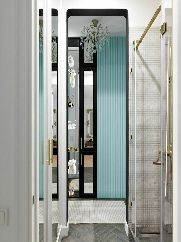 Фотография: Ванная в стиле Классический, Современный, Квартира, Проект дня, Москва, 2 комнаты, 60-90 метров, современный с элементами классики и роскоши, современный с элементами неоклассики, Ксения Луб – фото на INMYROOM