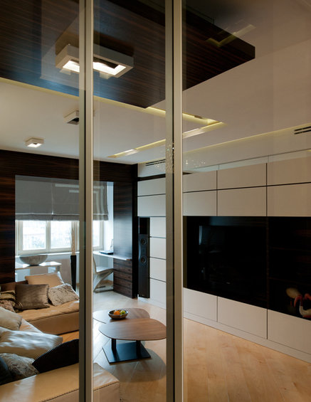 Фотография: Гостиная в стиле Современный, Хай-тек, Квартира, Дома и квартиры, Подсветка – фото на INMYROOM