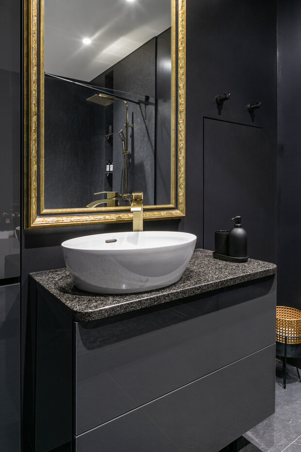 Фотография: Ванная в стиле Лофт, Современный, Эклектика, Квартира, Проект дня, Москва, 4 и больше, Более 90 метров, Монолитно-кирпичный, Анастасия Федоровская – фото на INMYROOM