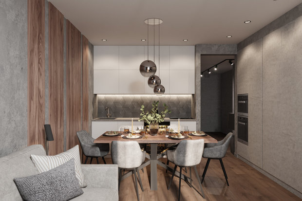 Фото из портфолио Квартира 71 кв.м. в современном стиле в ЖК SREDA – фотографии дизайна интерьеров на INMYROOM