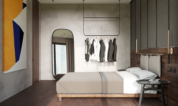 Фото из портфолио Спальня в стиле Лофт – фотографии дизайна интерьеров на INMYROOM