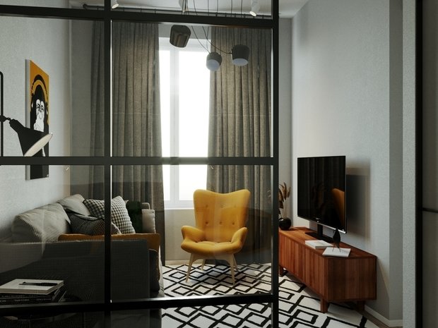 Фото из портфолио Квартира для молодого человека ЖК Петр 1 – фотографии дизайна интерьеров на INMYROOM