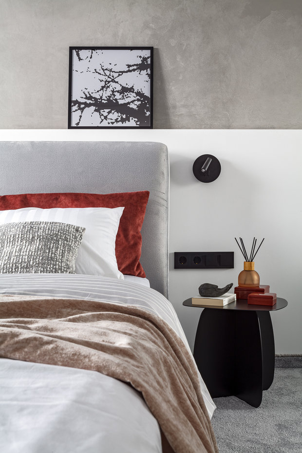 Фотография: Спальня в стиле Современный, Квартира, Проект недели, Самара, 2 комнаты, 40-60 метров, HomeBox Interiors, Яна Феклина, Лидия Анищенко – фото на INMYROOM