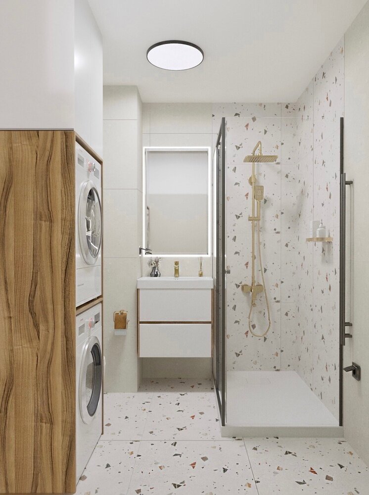 Фото из портфолио Квартира для семьи из 3х человек 71 м2 ЖК Михайловский Парк – фотографии дизайна интерьеров на INMYROOM Фото из портфолио Квартира для семьи из 3х человек 71 м2 ЖК Михайловский Парк – фотографии дизайна интерьеров на INMYROOM