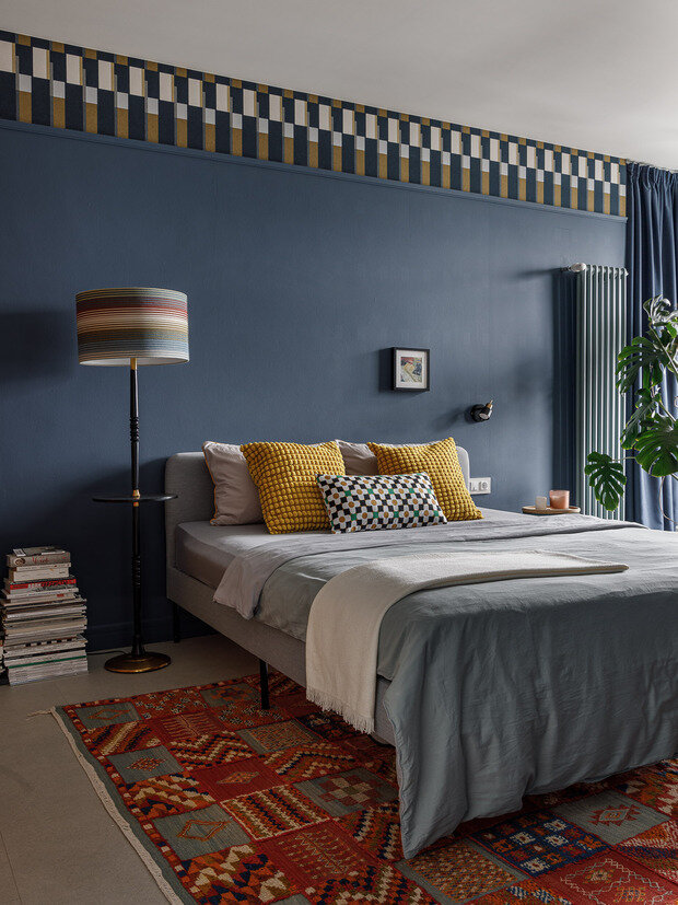 Фотография: Спальня в стиле Скандинавский, Современный, Эклектика, Квартира, Проект дня, Монолитный дом, 4 и больше, Более 90 метров, Уфа, Лилия Асфандиярова, Винтажный – фото на INMYROOM