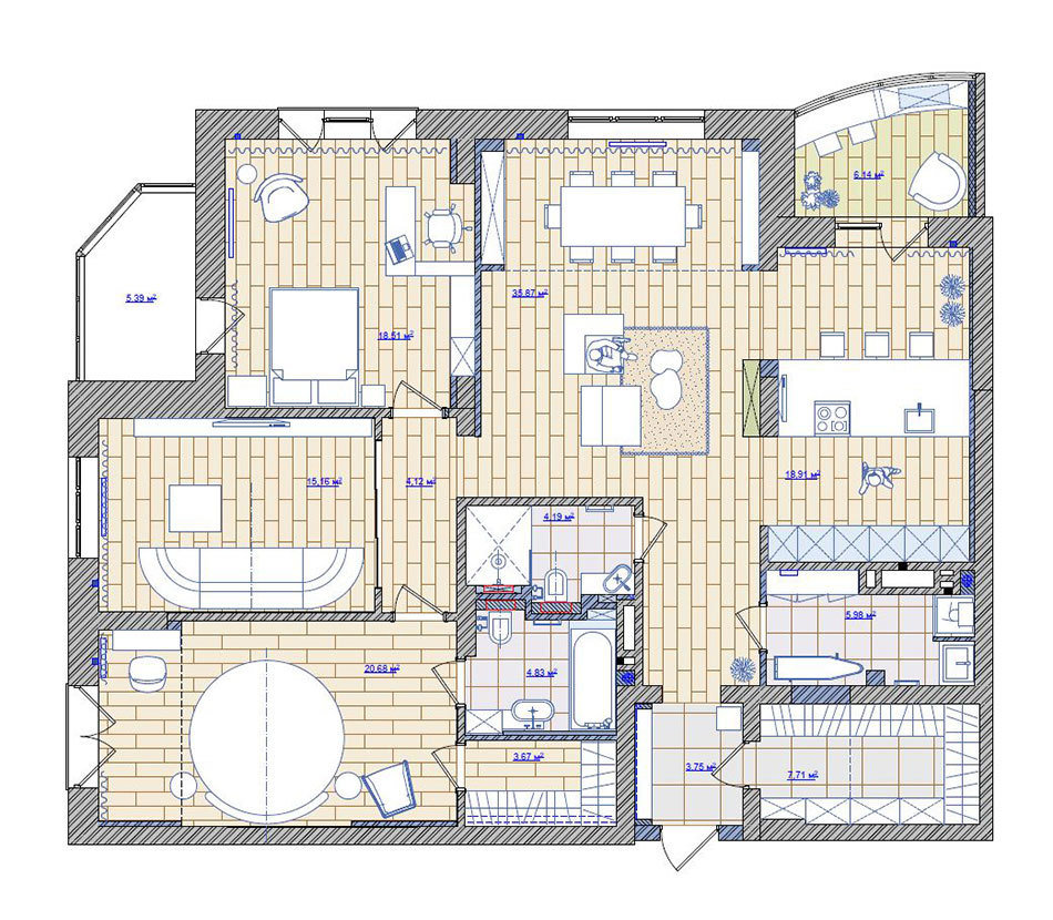 План с расстановкой мебели План с расстановкой мебели