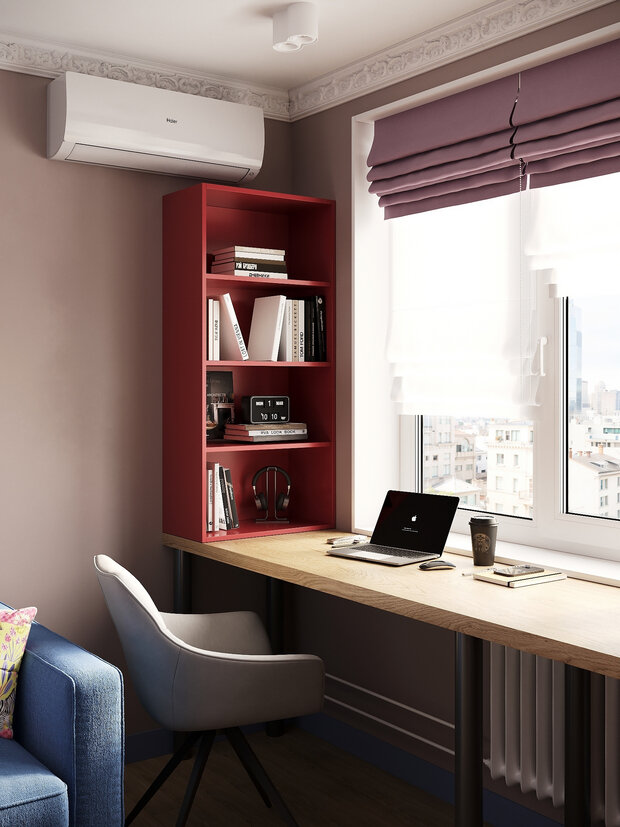 Фотография: Кабинет в стиле Современный, Эклектика, Квартира, Проект дня, Санкт-Петербург, Ирина Собыленская, Панельный дом, 3 комнаты, 40-60 метров, 60-90 метров – фото на INMYROOM