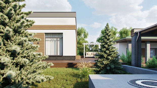 Фото из портфолио Одноэтажный загородный дом – фотографии дизайна интерьеров на INMYROOM