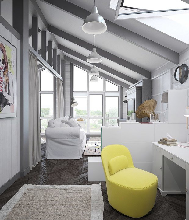 Фото из портфолио Комната 45 кв.м – фотографии дизайна интерьеров на INMYROOM