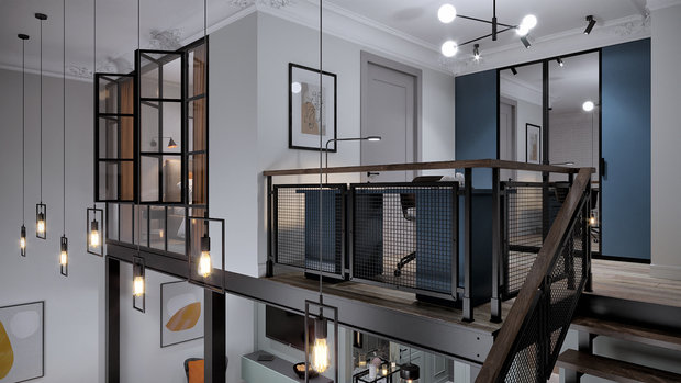 Фото из портфолио Двухуровневая квартира в ЖК "Сердце Столицы" – фотографии дизайна интерьеров на INMYROOM