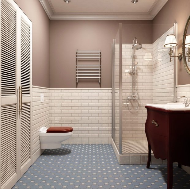 Фотография: Ванная в стиле Классический, Эклектика, Квартира, Проект недели, Москва, Сталинка, 3 комнаты, 60-90 метров, Татьяна Красикова – фото на INMYROOM