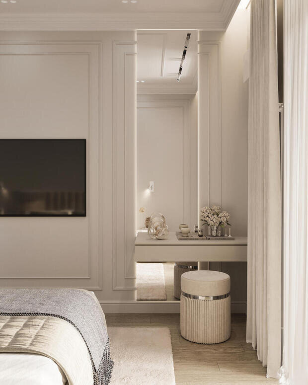 Фото из портфолио Дизайн-проект квартиры в ЖК «Shagal» в стиле современная классика – фотографии дизайна интерьеров на INMYROOM