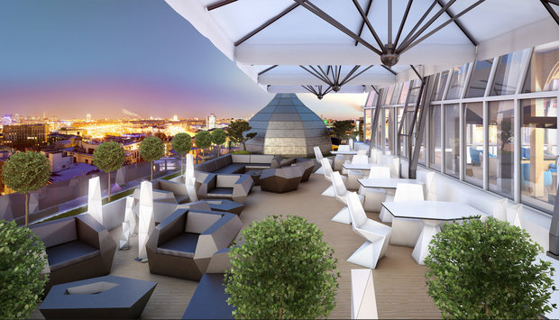 Фотография:  в стиле Лофт, Современный, Дома и квартиры, Городские места, Архитектурные объекты, Бар, Барная стойка – фото на INMYROOM