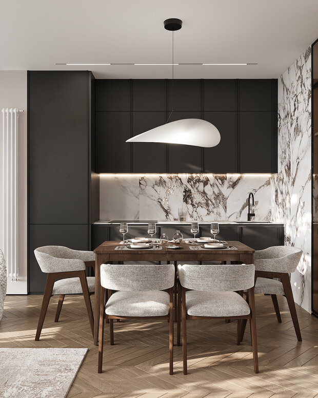 Фото из портфолио Дизайн интерьера квартиры в ЖК «Министр» в стиле современная классика – фотографии дизайна интерьеров на INMYROOM